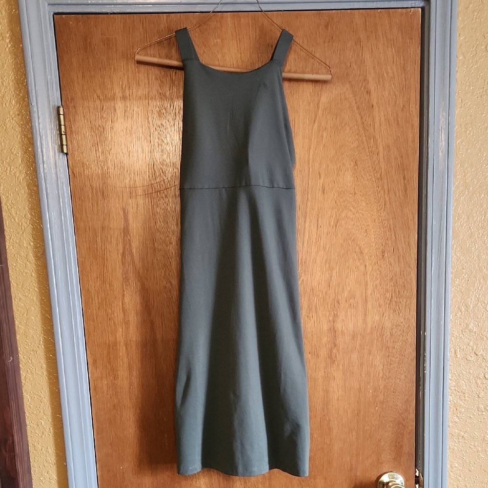 Patagonia Green Halter Sheath Midi Dress
